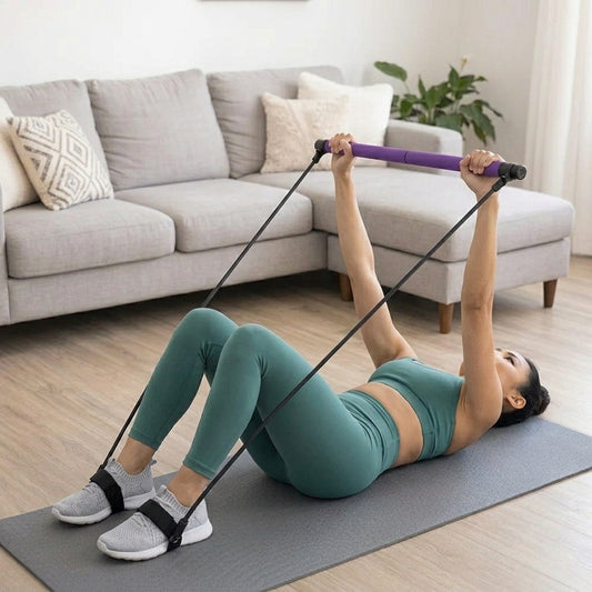 Barra de Pilates Portátil con Bandas de Resistencia